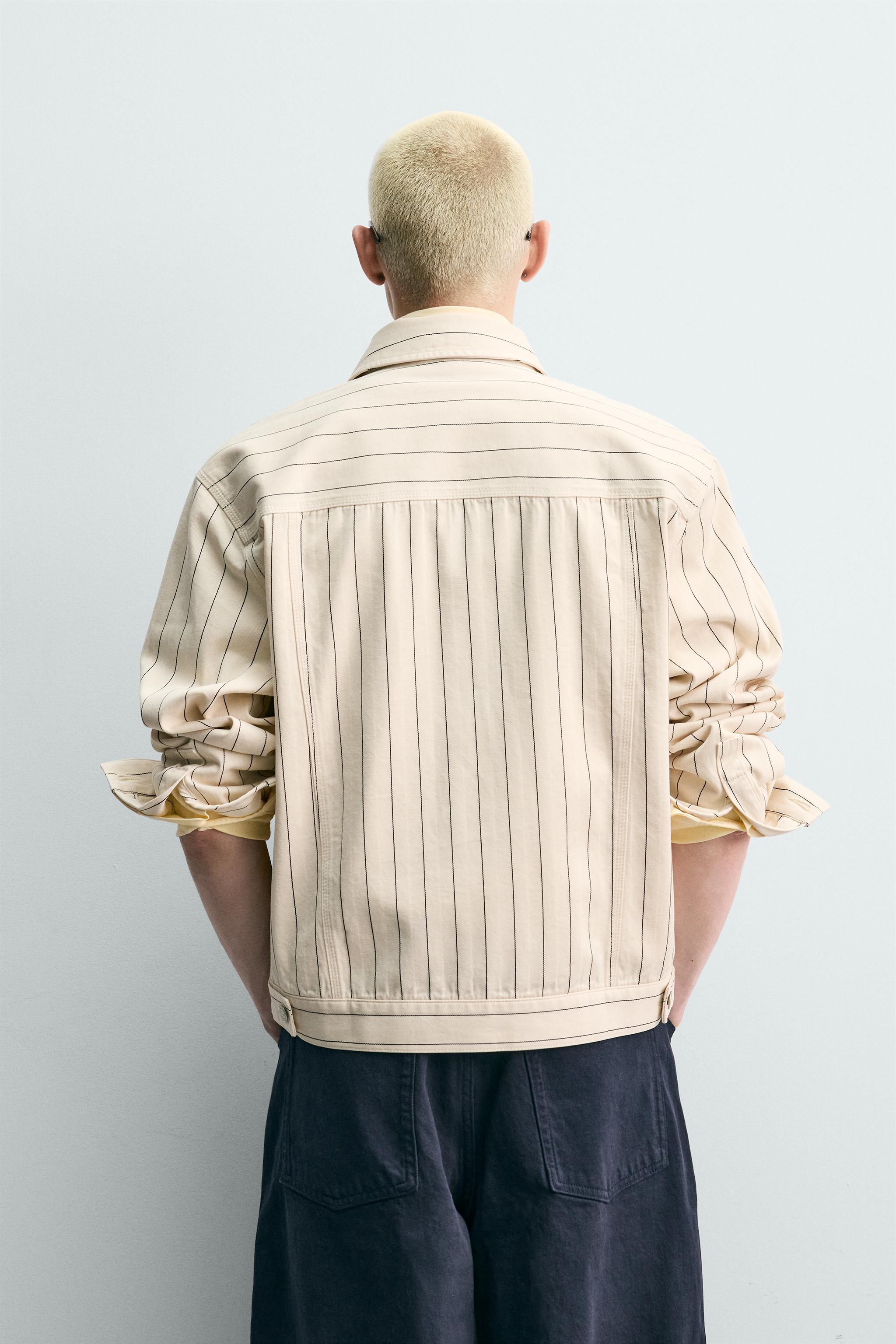 BLOUSON COUPE DÉCONTRACTÉE À RAYURES